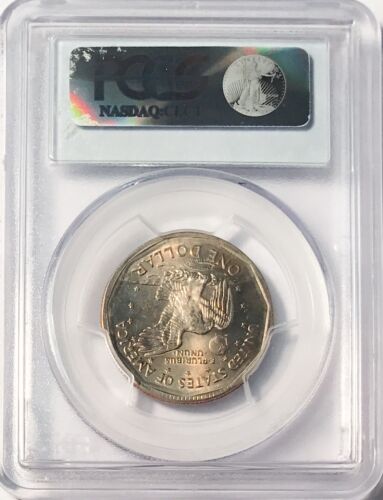 1999-P Double Struck In Collar SBA $1 Susan B. Anthony Mint ERROR PCGS MS-61 - Picture 4 of 4