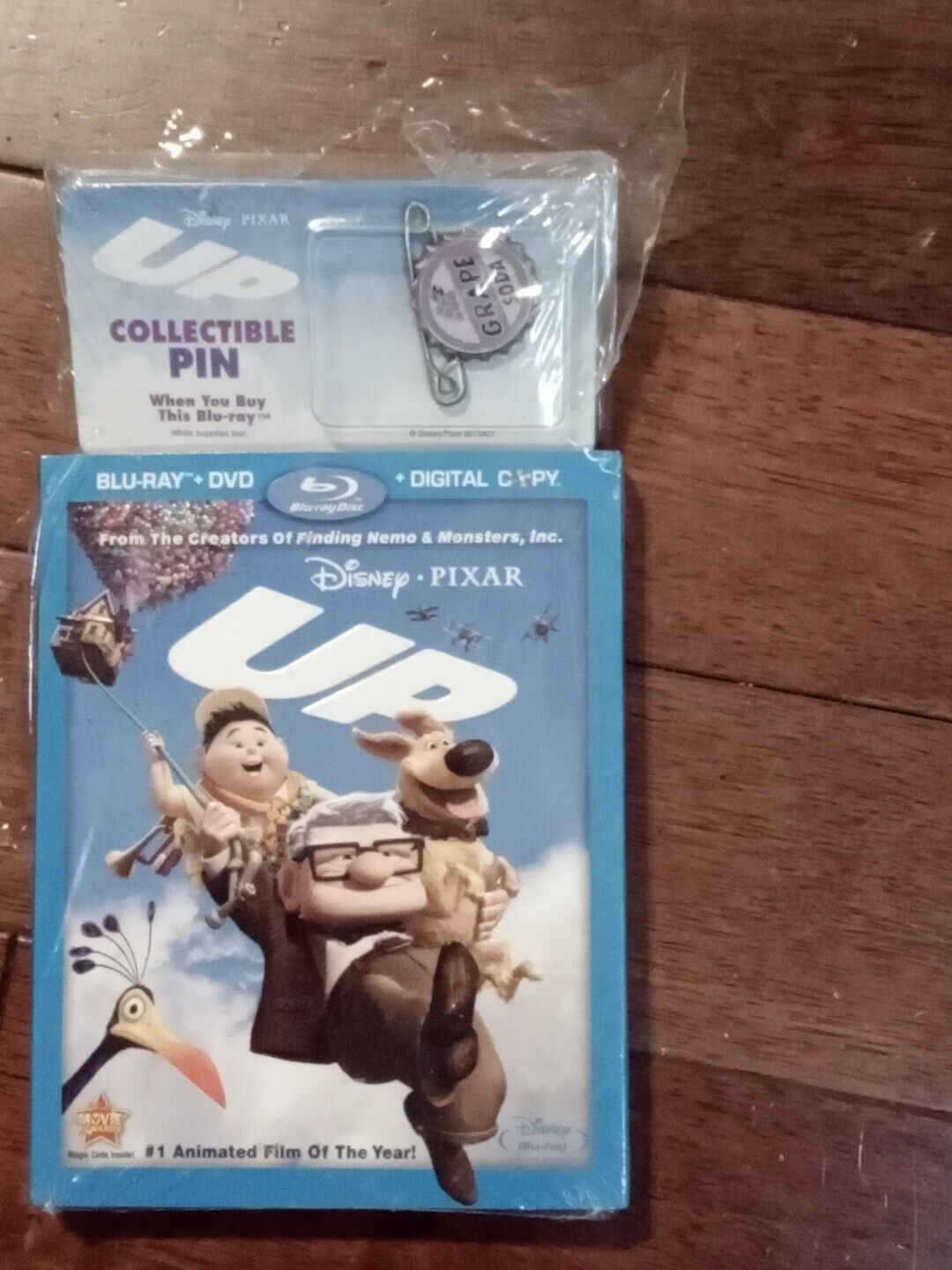 Disney - Grape Soda Safety Pin & DVD Up - Blu-Ray Release Collectible Pin  