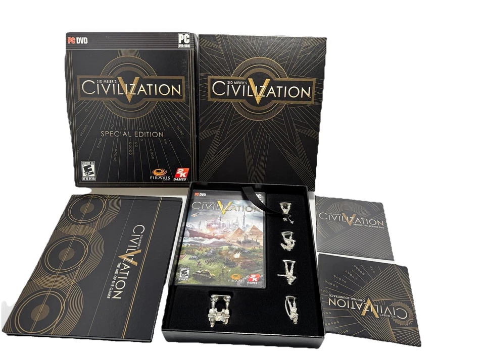 Sid Meier's Civilization V Special Edition w/ Figures Sealed Game / DVDs - Image 3 of 4