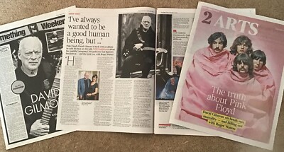 David Gilmour PINK FLOYD UK news articles clippings cuttings Roger Waters