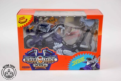 BIKER MICE FROM MARS 3 FIGURES + BIKES FULL SET THROTTLE VINNIE
