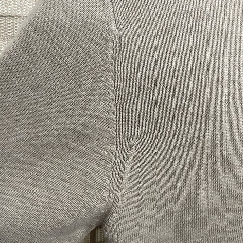 Vintage Adrienne Vittadini Dress Size 14 Beige Wool Blend Sweater Knit Layered - Picture 7 of 12