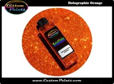 ORANGE HOLOGRAPHIC Metal Flake Large 2oz - Custom HOK Automotive Hot Rod Chopper