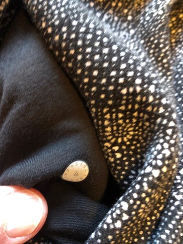 Lululemon Fleece Lined Warm Hoodie Full Zip Sz 4Black White - Picture 3 of 4