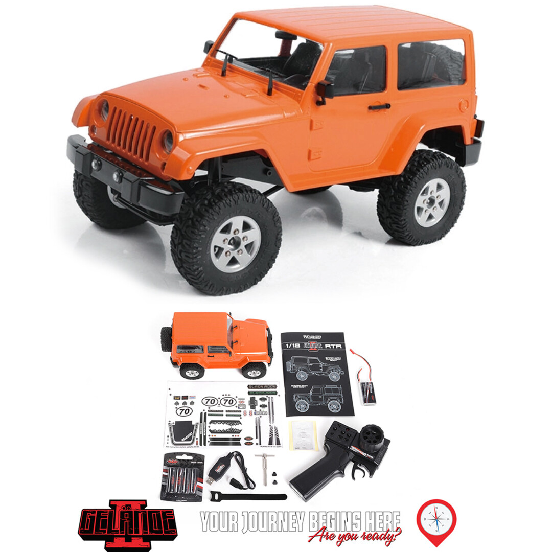 RC4WD 1/18 Gelande II Truck RTR w/ Black Rock Body Set Orange Z