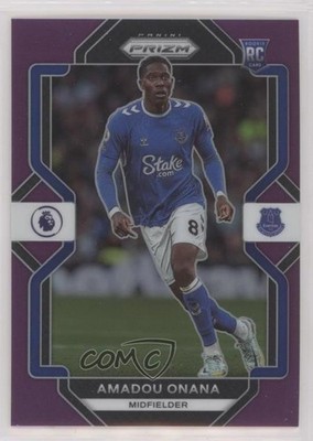 2022-23 Panini Prizm Premier League Purple Prizm 12/49 Amadou Onana #240 n0c