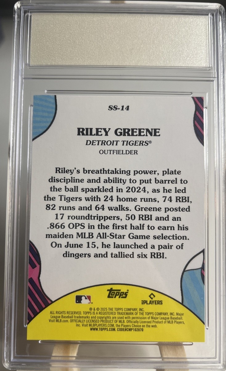 2025 Topps Series 2 - Summer Superstars Riley Greene #SS-14 for