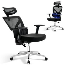 Ergonomic High-Back Mesh Office Chair with Headrest Adjustable Lumbar & Height