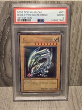 2002 SDK 001 Blue-Eyes White Dragon 1st Edition Ultra Rare Yu-Gi-Oh Card PSA 2