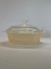 Vintage Fire King by Anchor Hocking Peach Luster 1.5 Quart Round Casserole Dish