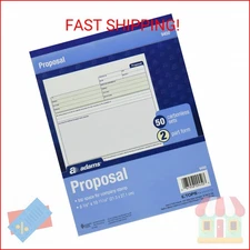 Adams Proposal Form Book, 2-Part, Carbonless, 10.19 x 8.38 Inches, 50 Sets, Whit