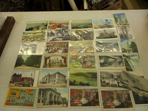 30 NEW YORK CITY & STATE USED & UNUSED 1906 T0 1040'S POSTCARDS