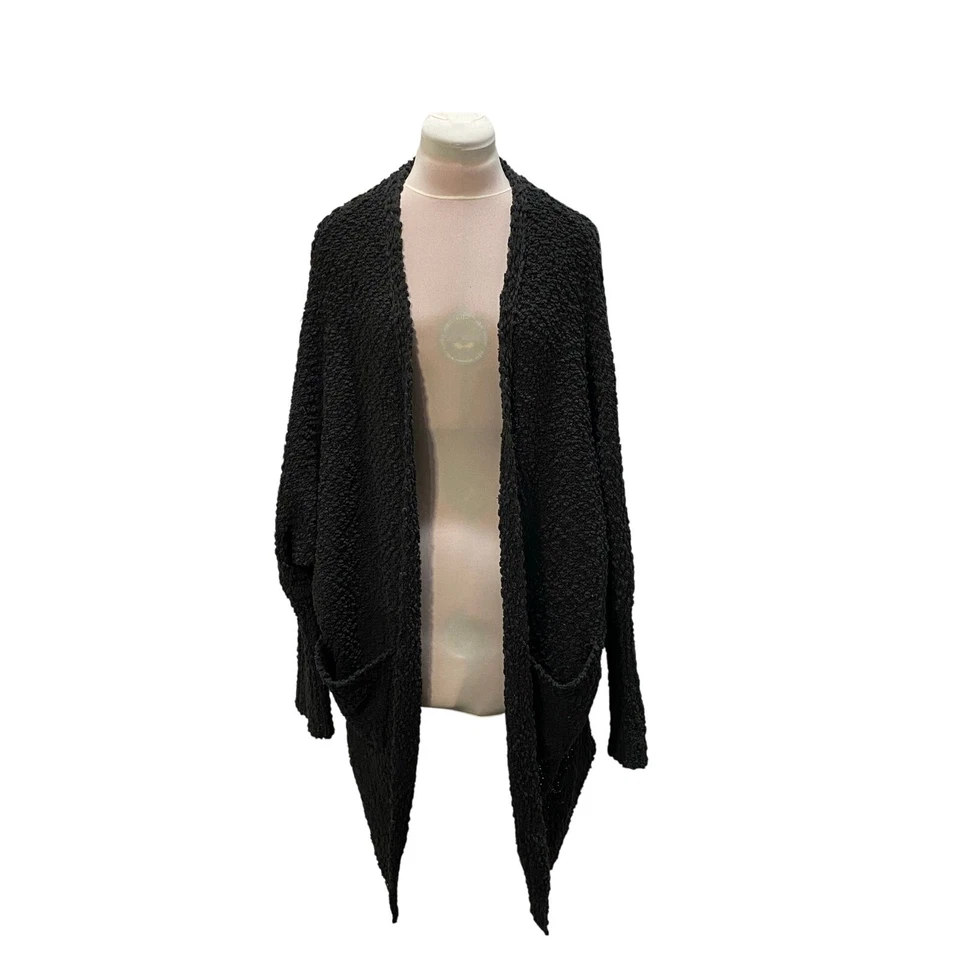 UMGEE Charcoal Open Front Popcorn Cardigan Longline Pockets Super Soft XLARGE - Image 2 of 4