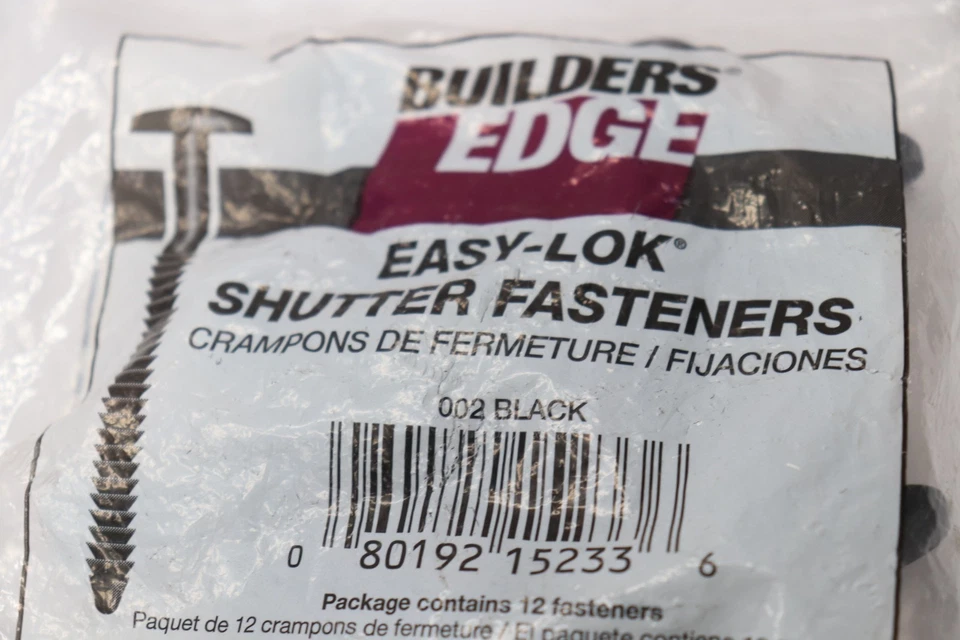 (12-Pk) Sujetadores Builders Edge Shutter Lok negros Foto 2 de 4