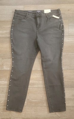 NYDJ Ami Skinny Jeans Women's Size 18 Black Stretch Denim NWT Slimming Fit Basic