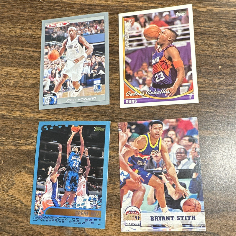 Topps/Hoops/SkyBox 2003-04 NBA 4-Card Lot Howard/Ceballos/Hill/Stith