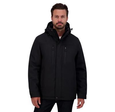 ZeroXposur Men's Heavy Winter Hooded Jacket Poly Fill Full Zip