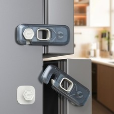 2-Pack Fridge Locks, Child Proof Refrigerator/Freezer Door Lock, Child Safety...