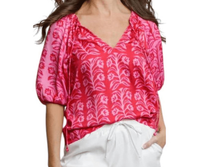 OMIKA isla blouse in Leya Flamingo Sz Medium