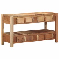 Tv-SchräNk Braun 83 X 33 X 46 Cm Massives Upgecyceltes Holz Tv-StäNder Unterhalt