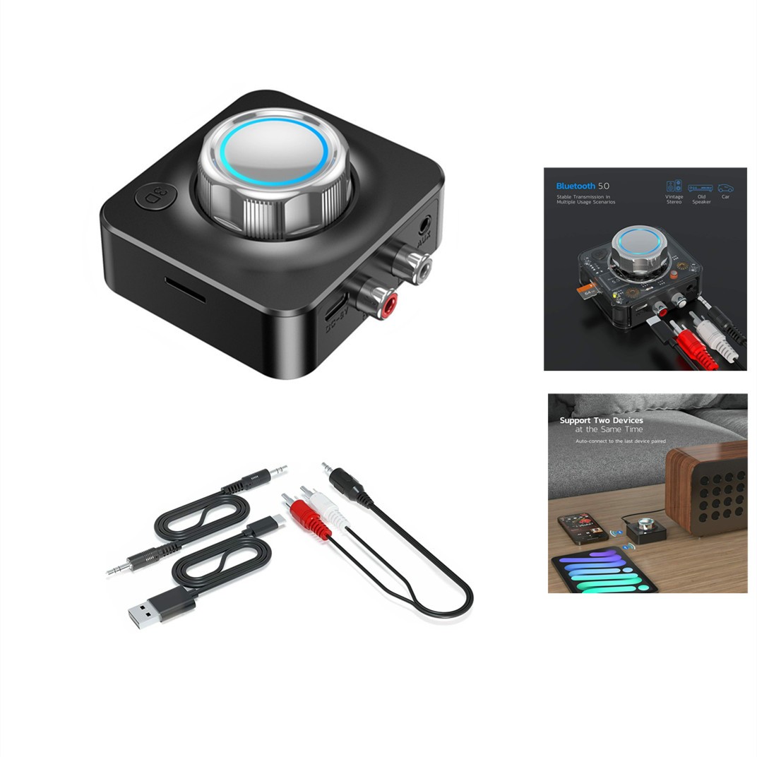 Top-tier 2-in-1 Bluetooth 5.0 audio receiver and transmitter with TF card reader