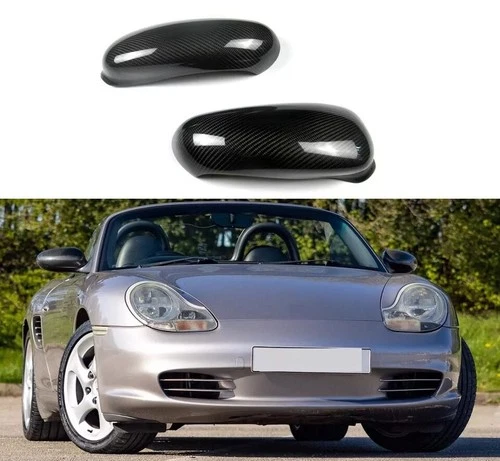 Real Carbon Fiber Side Mirror Cover For Porsche 911 996 Boxster 986 1997-2004 03