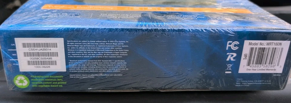 Cisco Linksys WRT160N Wireless-N Broadband Router - Image 2 of 4