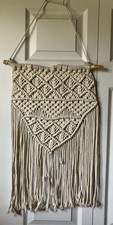 Macrame Wall Hanging Handmade Boho Ivory 13 X 23 Inches