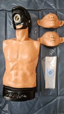 Ambu Man First Aid CPR Training Manikin Torso, Case, Spare Face & Head Bags