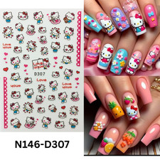 Fun Hello Kitty 3D Nail Decals &ndash; Easy Manicure Decoration Set