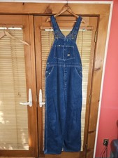 True Vintage Made In USA Oshkosh Vestbak Union Made Blue Denim Overalls 38x34
