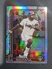 2025 Topps Chrome Update - Carlos Santana Sepia Refractor #USC11 Guardians