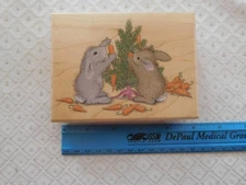 Stampabilities House Mouse Christmas wood rubber stamp Carrot Tree