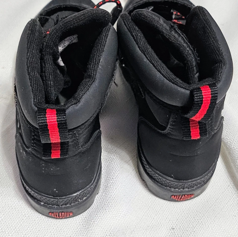 Botas de cuero impermeables Pampa Hi Cuff Palladium para niños pequeños talla 10,5 cremallera lateral Foto 4 de 4