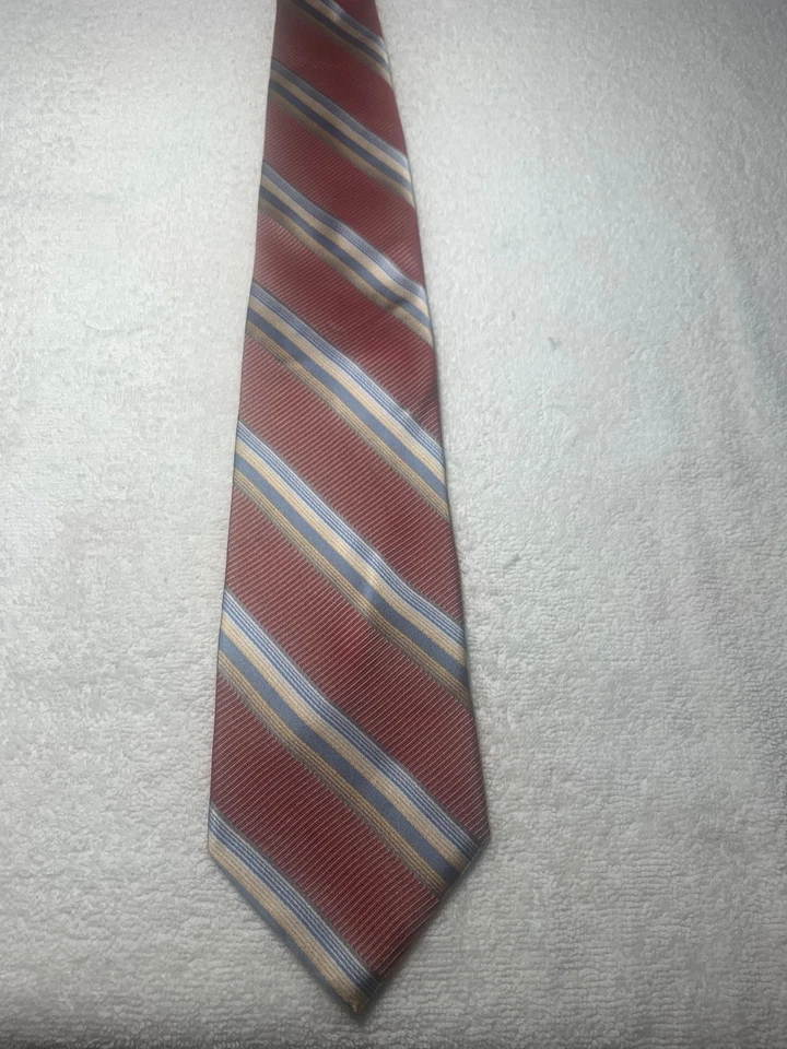 CORBATA HOMBRE JOSEPH AND FEISS ROJA CON AZUL Y ORO 3,75 X 61 Foto 2 de 4