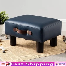 Portable Small Foot Stool W/ Handle Padded Ottoman Living Room Office Patio New