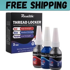 Red Purple and Blue Lock Tight Threadlocker 10ml-3Pack, Low, Medium and High Str