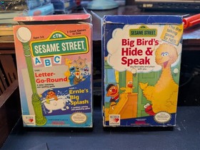 Sesame Street ABC & Big Bird Hide & Speak Nintendo NES Complete in Box w Manuals