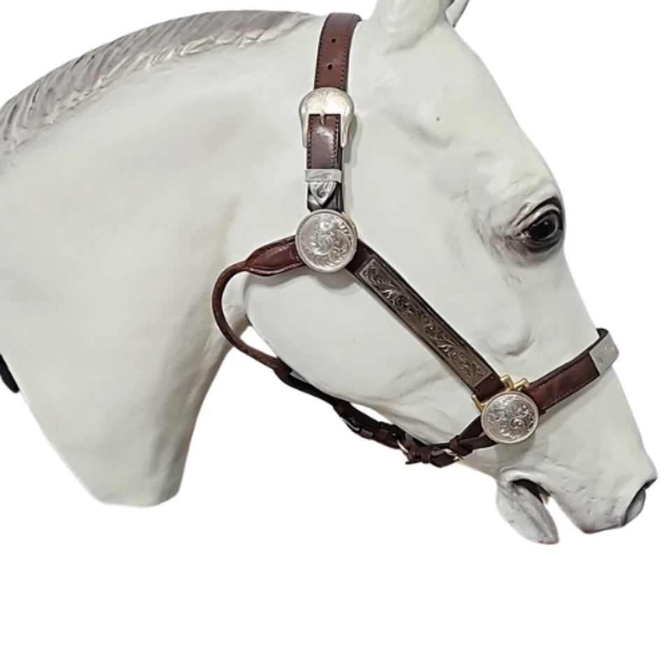 Halter Circle Y Western Silver Show #602 tamaño promedio de caballo Foto 3 de 4