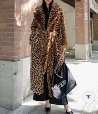 Leopard Print Faux Fur Coat