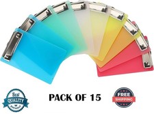 15 x A5 Quality Acrylic Clipboard With Hanging Hole for Office School Warehouse