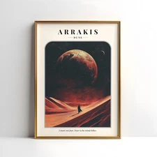 Dune Arrakis Physical Movie Poster | Dune Movie Print | Dune Wall Art