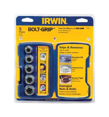 IRWIN 394001 BOLT-GRIP 3/8 in. Drive Steel Assorted Size Bolt Extractor Set