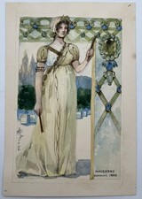 Gouache Originale - Maquette pour Chromo - Chocolat Guérin Boutron - Parisienne