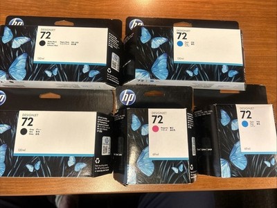 5 HP 72 Grey/matte Black, Magenta, Cyan DesignJet Ink Cartridges