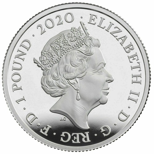MONETA QUEEN THE ROYAL MINT ARGENTO UK MEZZA ONCIA £ 1 PROOF ALLOY SILVER RARA - Foto 7 di 8