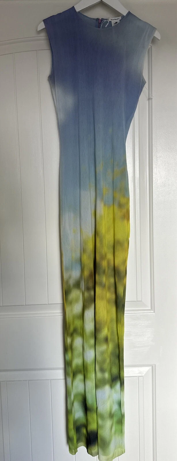 Acne Studios Maxi Abito Multicolore Sfocato Taglia XS