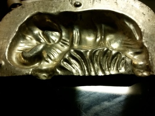 Heris 1943 ELEPHANT ELEFANT TIN CHOCOLATE MOLD VINTAGE ANTIQUE - Afbeelding 10 van 12