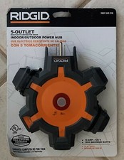 Ridgid 36009 5-Outlet Surge Protected Polycarbonate Indoor / Outdoor Power Hub 