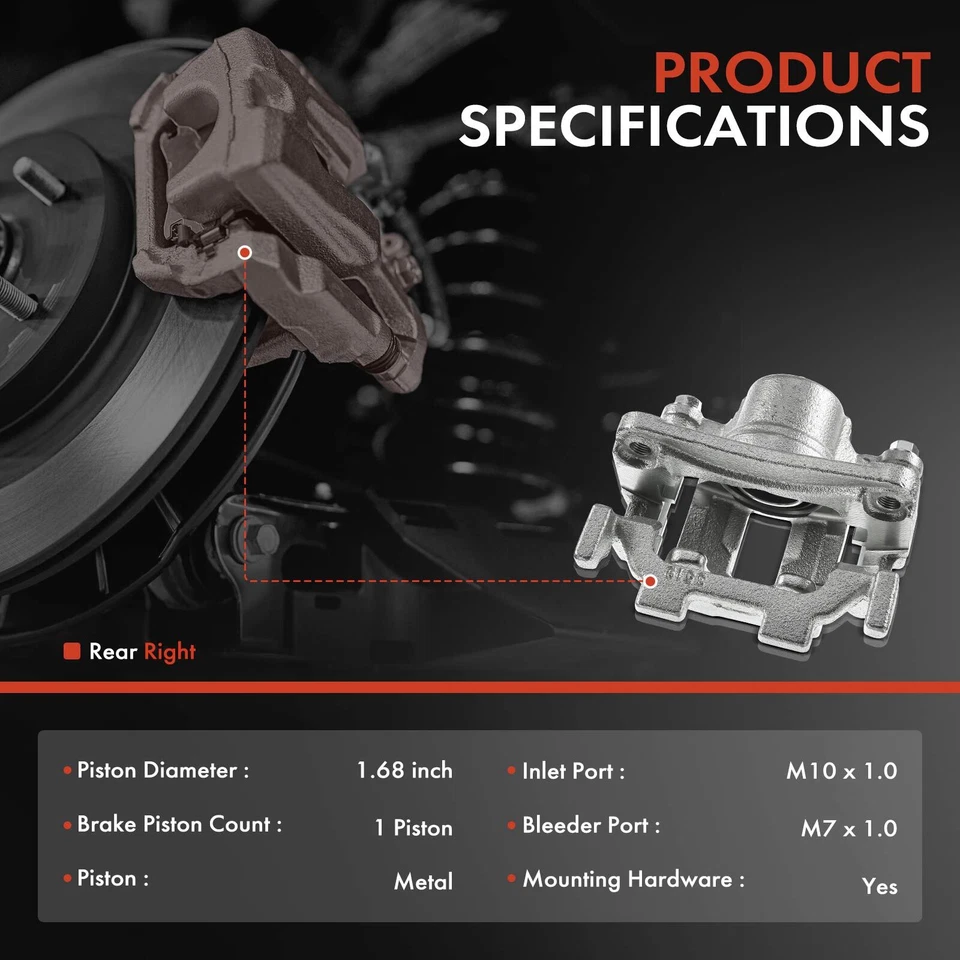 Задний правый тормозной суппорт с кронштейном для Nissan Murano 370Z Infiniti M35 M45 Q40 - Изображение 2 из 4